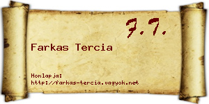 Farkas Tercia névjegykártya